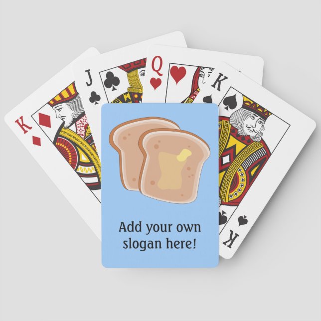Customize this Buttered Toast graphic Poker Cards (Back)
