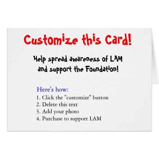 Customize this Card! Cards (Front Horizontal)
