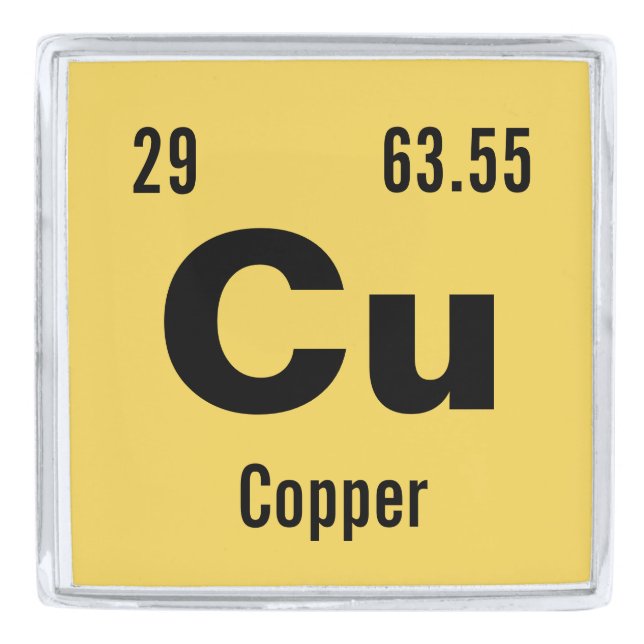 Customize this Chemistry Element Silver Finish Lapel Pin (Front)