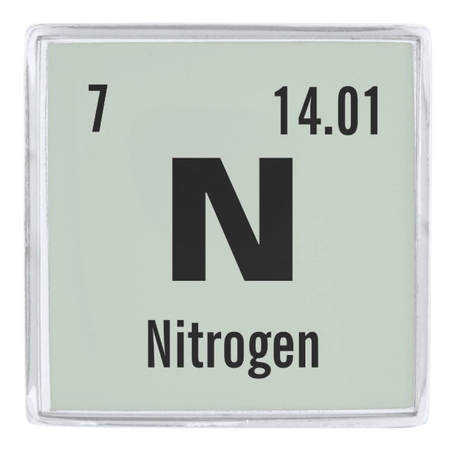 Customize this Chemistry Element Silver Finish Lapel Pin (Front)