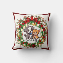 Customize this Christmas Throw Pillow with picture