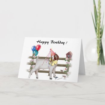 Customize This Cute Boer Goat Birthday Card by getyergoat at Zazzle