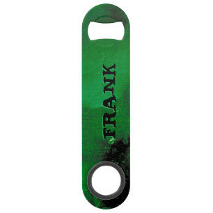 CUSTOMIZE this DEEP GREEN BRUSHED GOLD FOIL image Bar Key