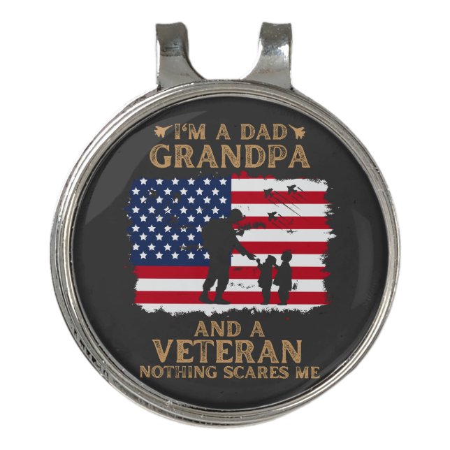 Customize This Design: I'm a Dad Grandpa  Golf Hat Clip (Front)
