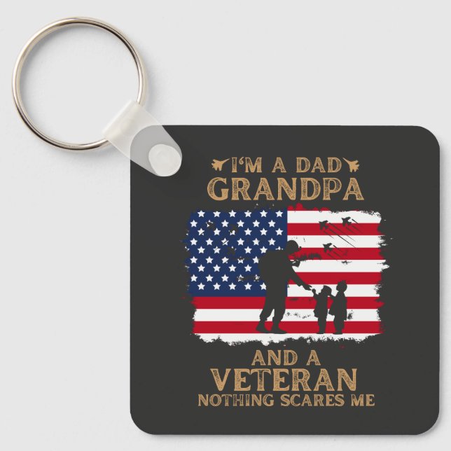 Customize This Design: I'm a Dad Grandpa  Keychain (Front)
