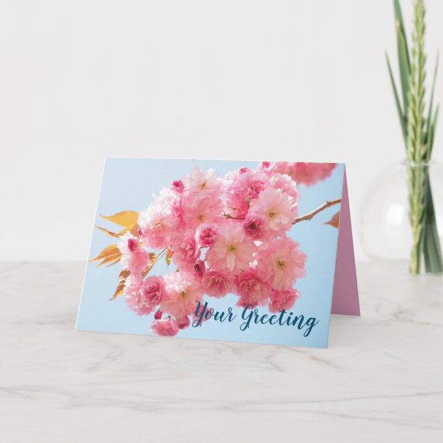 Customize This Double Cherry Blossom Card (Front)