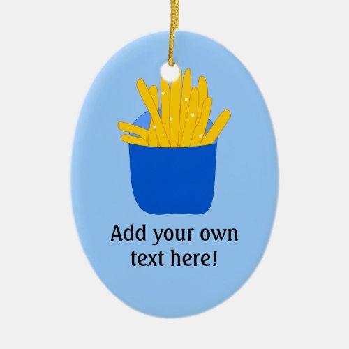 Customize this French Fries graphic Ceramic Ornament