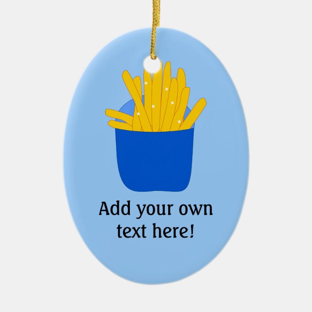 Customize this French Fries graphic Ceramic Ornament (Front)