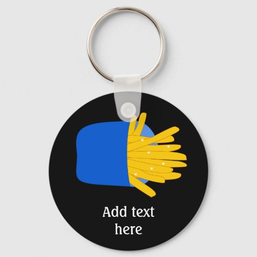 Customize this French Fries graphic Keychain