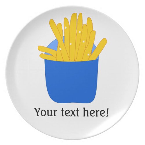 Customize this French Fries graphic Melamine Plate