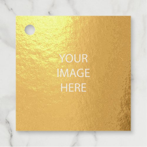 Customize this Gold Foil Favor Tags
