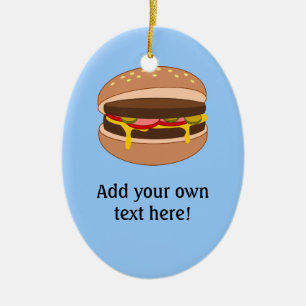 Customize this Hamburger graphic Ceramic Ornament