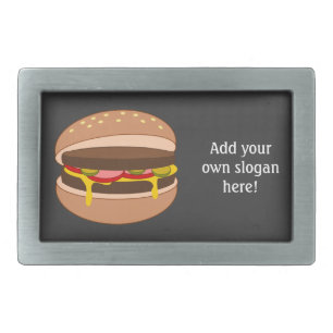 Customize this Hamburger graphic Rectangular Belt Buckle