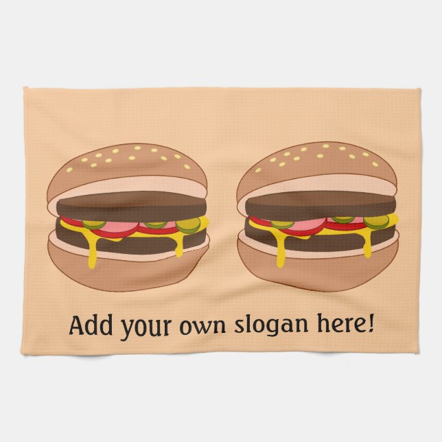 Customize this Hamburger graphic Towel (Horizontal)