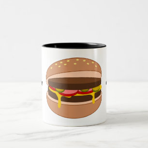 Customize this Hamburger graphic Two-Tone Coffee Mug