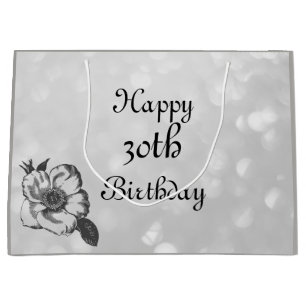 Customize this Happy 30th Birthday Large Gift Bag