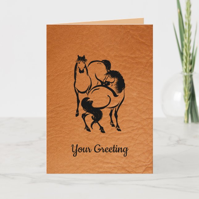 Customize this Horse Art Card (Front)