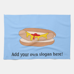 Customize this Hot Dog graphic Towel