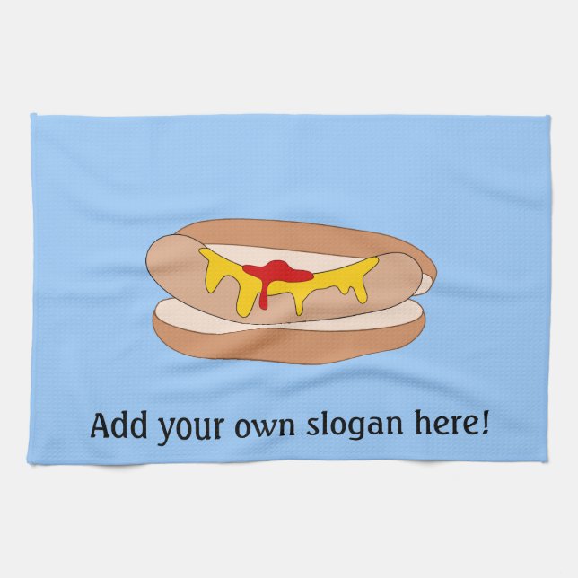 Customize this Hot Dog graphic Towel (Horizontal)