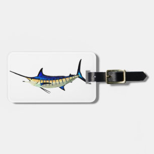 Customize this Marlin with your Boat Name Luggage Tag