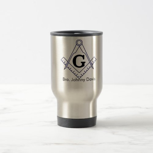 Customize this Masonic Stainless Steel Travel Cup