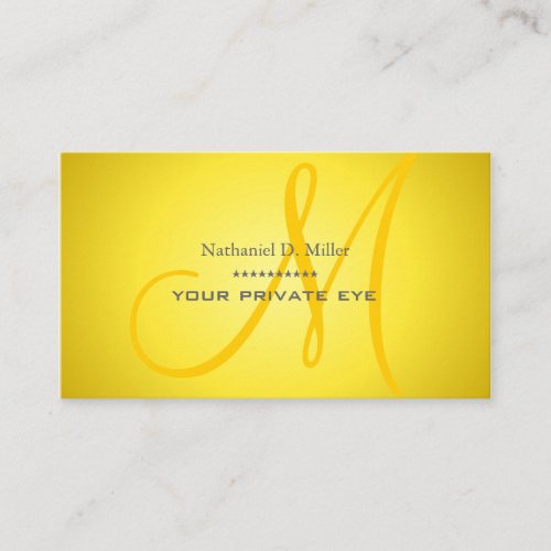 Customize this monogram business card