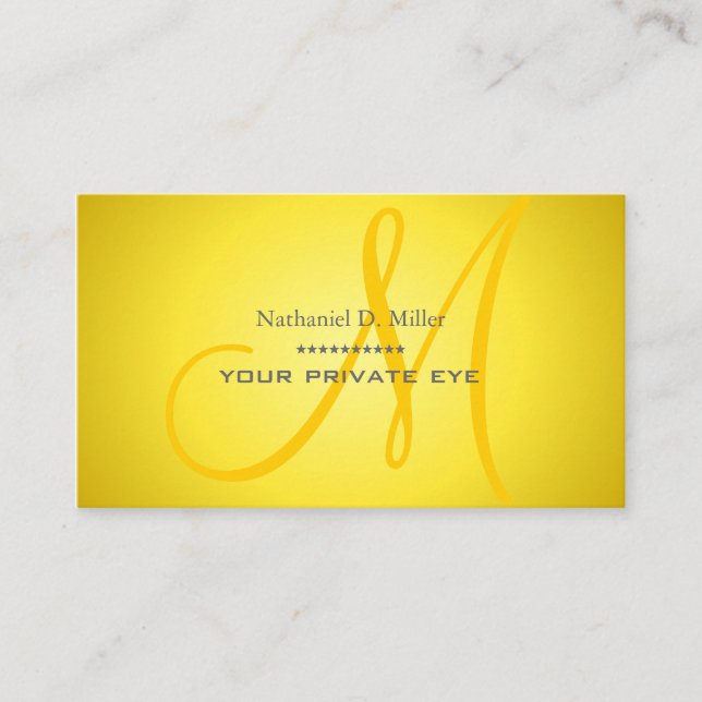 Customize this monogram business card (Front)