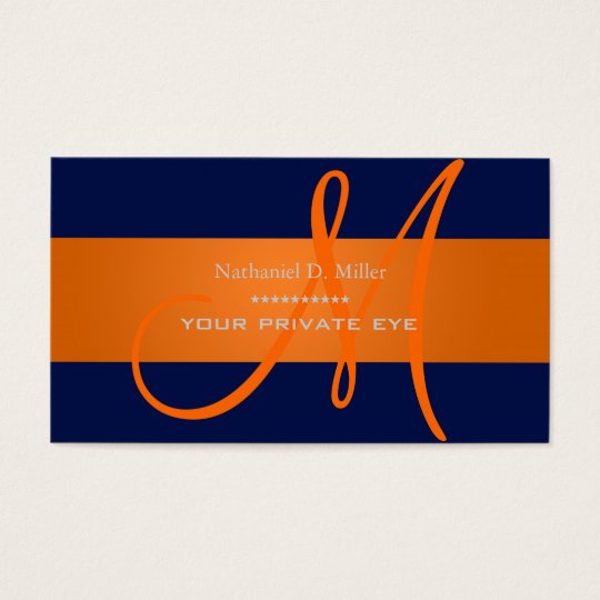 Customize this monogram business card