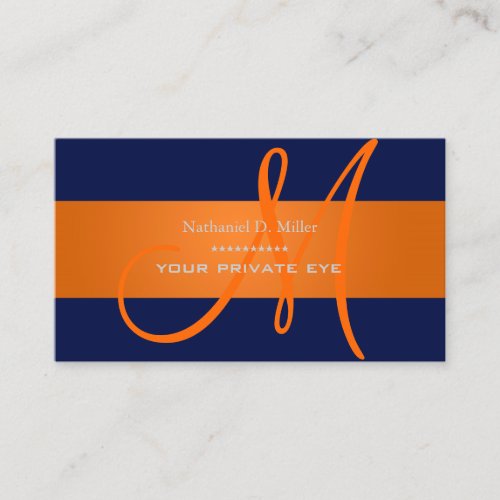 Customize this monogram business card