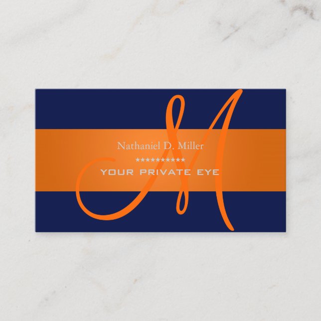 Customize this monogram business card (Front)