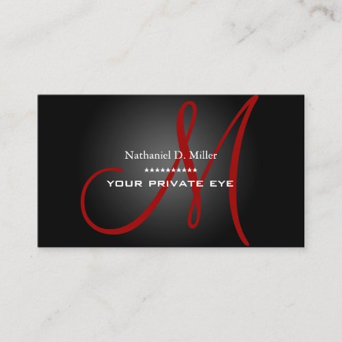 Customize this monogram business card