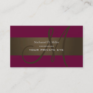 Customize this monogram business card