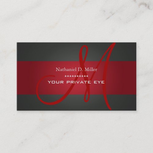 Customize this monogram business card