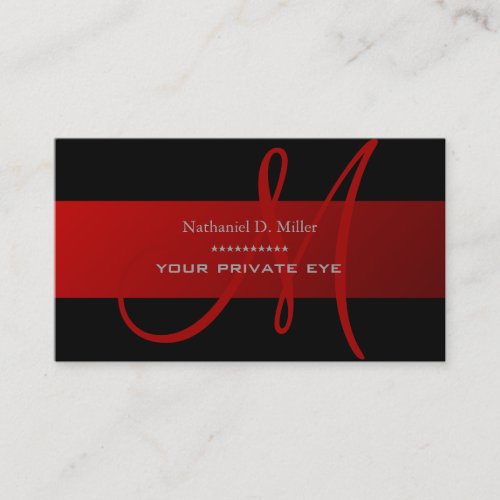 Customize this monogram business card