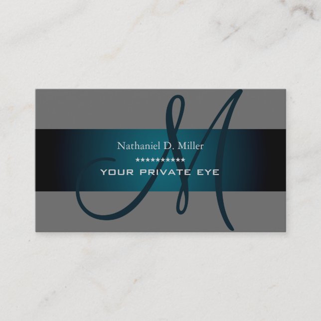 Customize this monogram business card (Front)