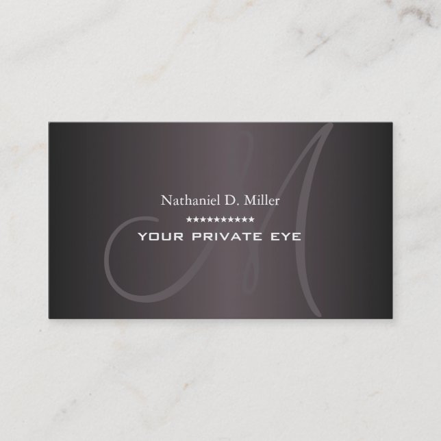 Customize this monogram business card (Front)