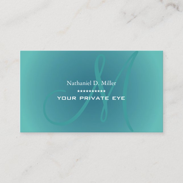 Customize this monogram business card (Front)