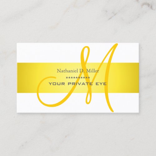 Customize this monogram business card