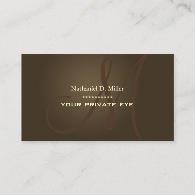 Customize this monogram business card (Front)