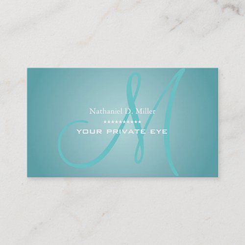 Customize this monogram business card