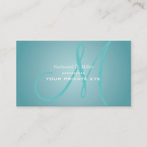 Customizable Customize this monogram business card