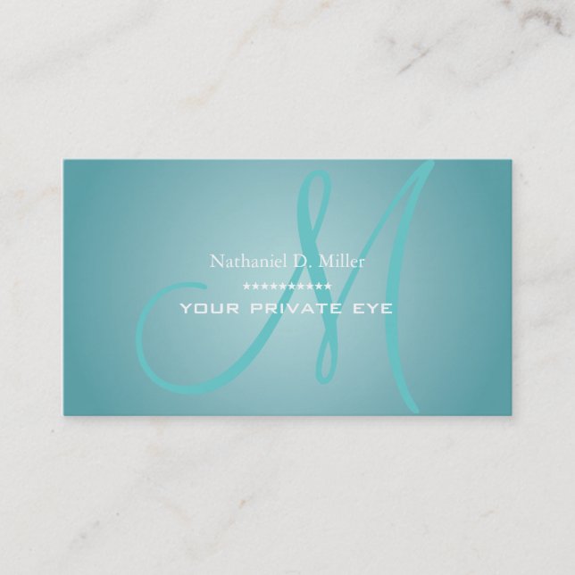 Customize this monogram business card (Front)