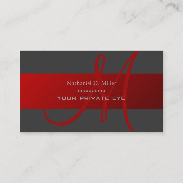 Customize this monogram business card (Front)