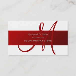 Customize this monogram business card