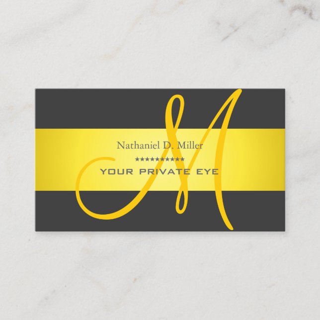 Customize this monogram/diy background color business card (Front)