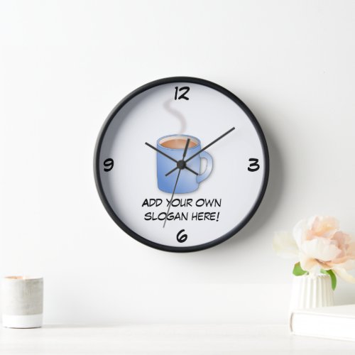 Customize this Mug of Coffee graphic Clock