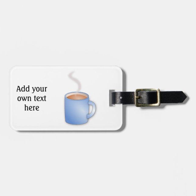 Customize this Mug of Coffee graphic Luggage Tag (Front Horizontal)