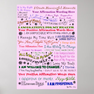 Customize this Organic Affirmation Poster