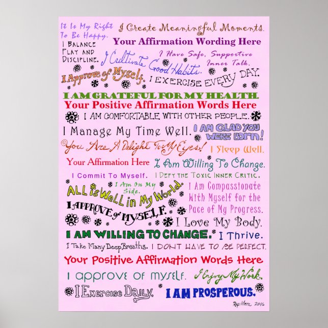 Customize this Organic Affirmation Poster (Front)