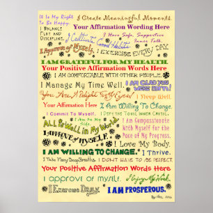 Customize this Organic Affirmation Poster